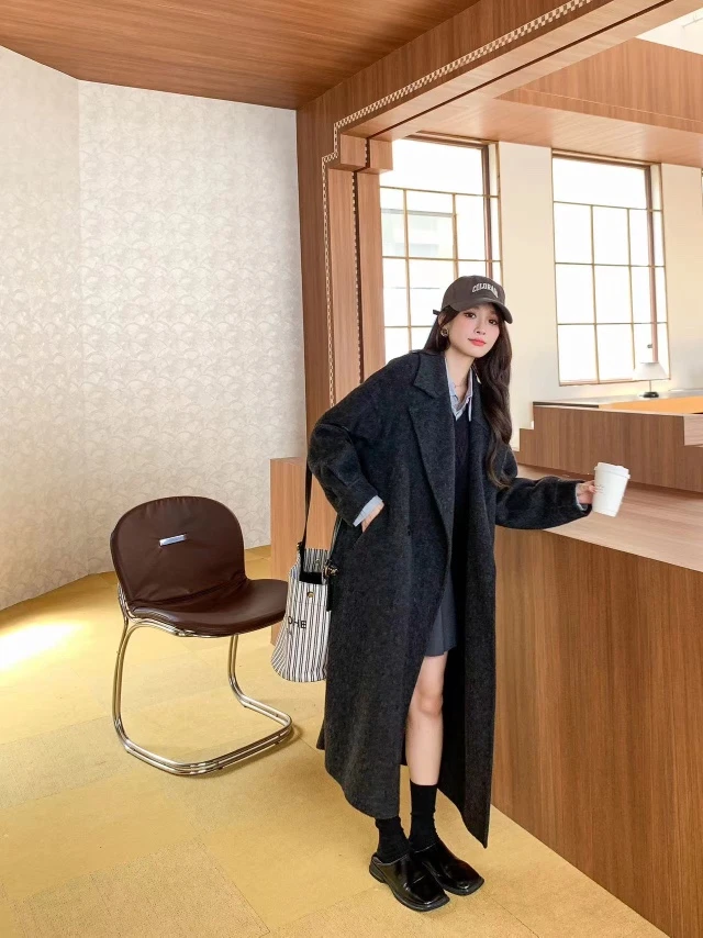 8637长绒扩版气质羊绒大衣双面