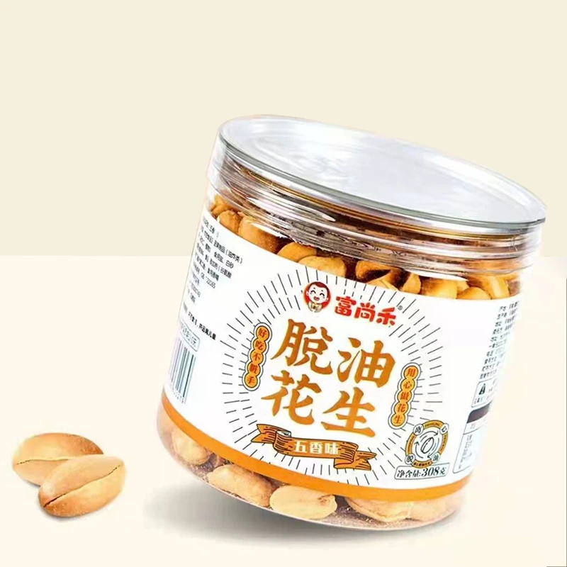 富尚禾脱油花生下酒零食五香香辣户外即食去皮麻辣花生米营养酥脆