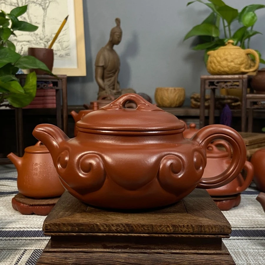 仿古如意壶-小煤窑朱泥-手工精制-180cc容量