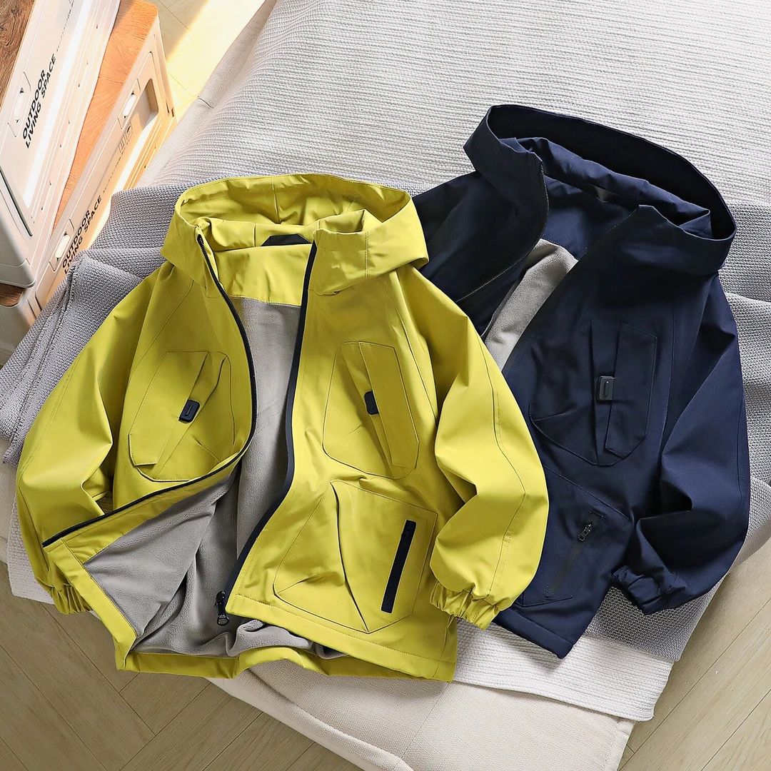 6318秋冬儿童冲锋衣男童洋气休闲连帽韩版中大童保暖舒适宽松百搭