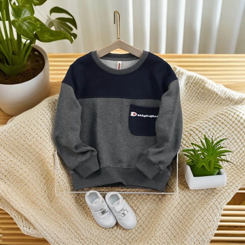 童装冬季新款加绒卫衣时尚百搭柔软舒服加厚不冷校园神器纯棉高端