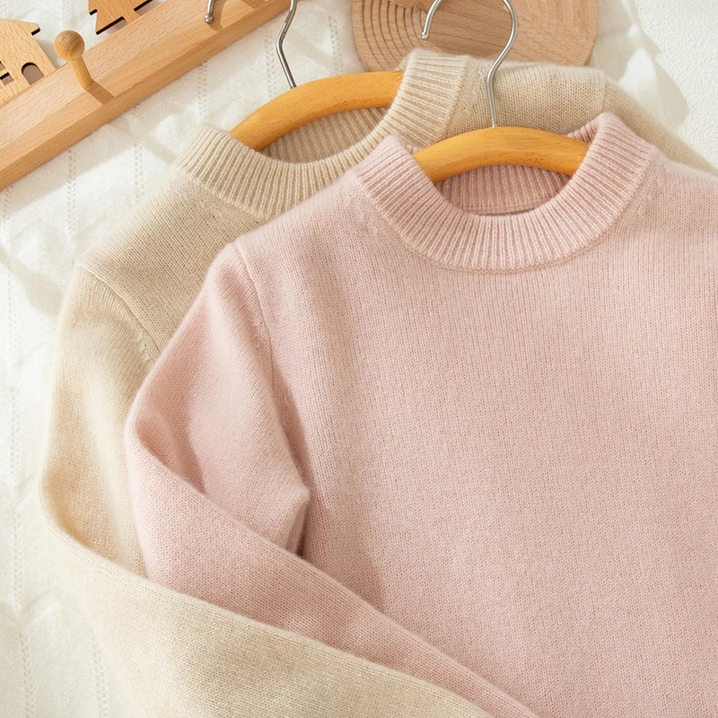 【100%山羊绒】男女童羊绒针织打底衫毛衣加厚