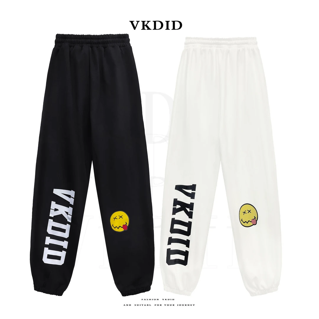 VKDID原创设计宽松休闲简约百搭舒适潮流嘻哈情侣加绒ins长裤卫裤