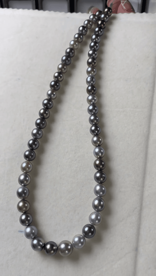 【闪购商品】海水珍珠项链银S925镶嵌风**月海水珍珠7.5-9.8mm