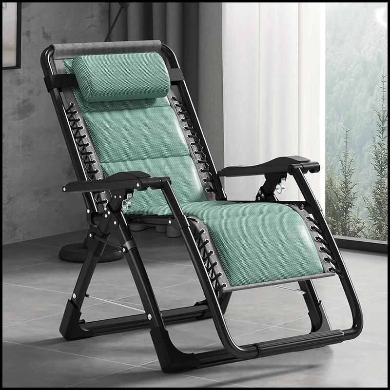 折叠躺椅办公室午睡床家用阳台沙滩靠椅休闲便携靠背老人摇摇椅子