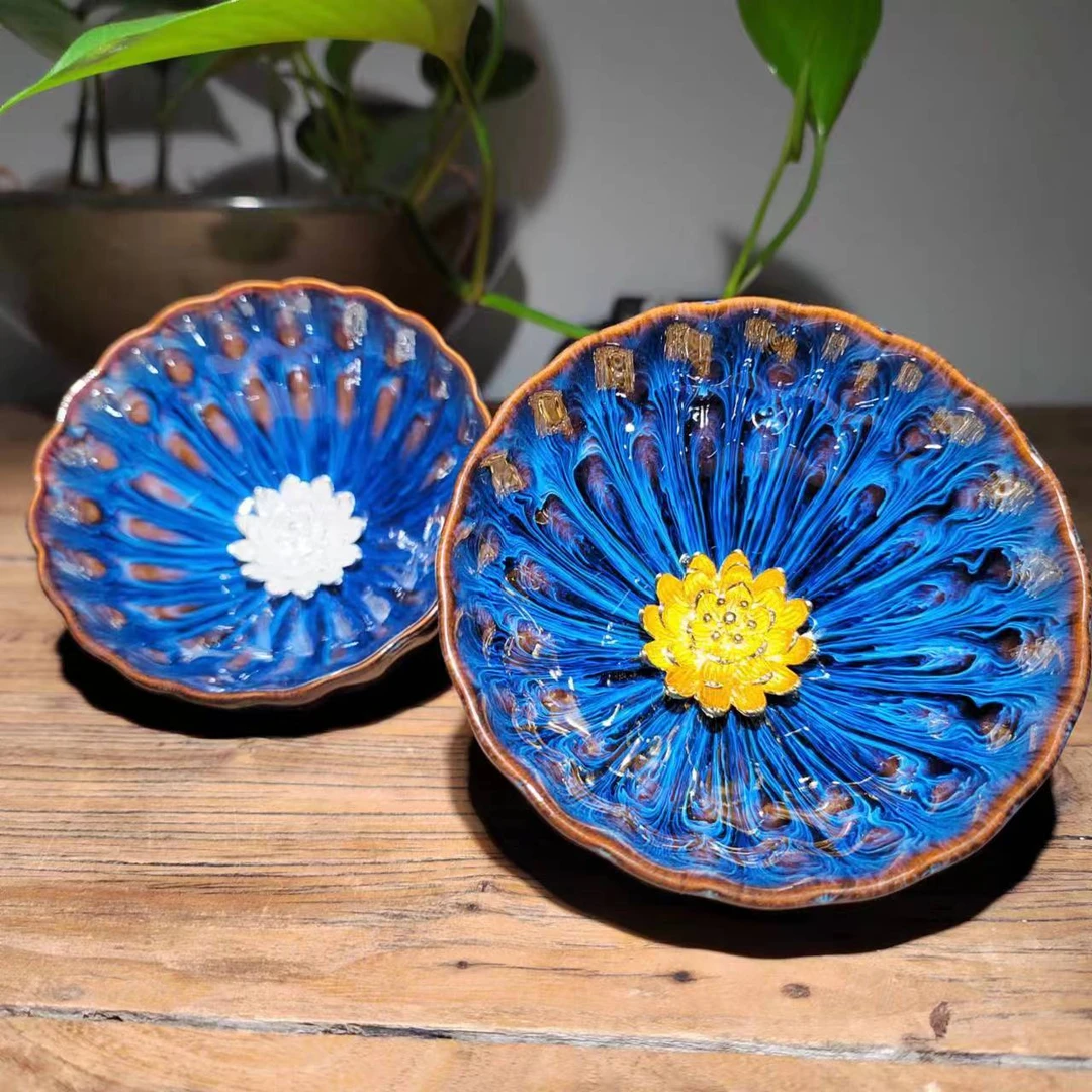 v深海莲花对杯 茶杯 精美无暇A 茶器 茶具 无礼盒