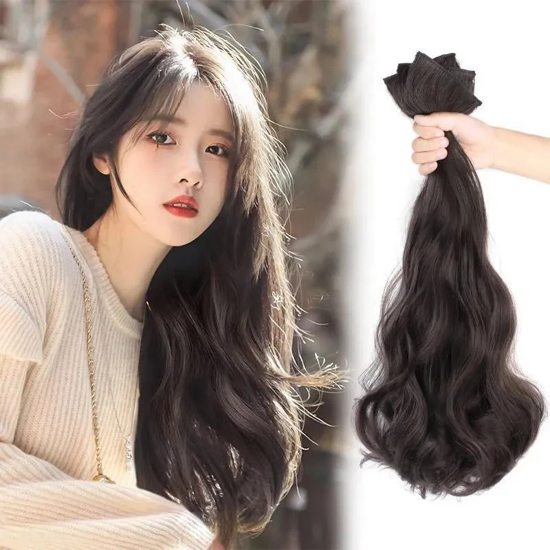 假发片女长发一片式大波浪卷发片增发量接发片蓬松神器气质长卷发