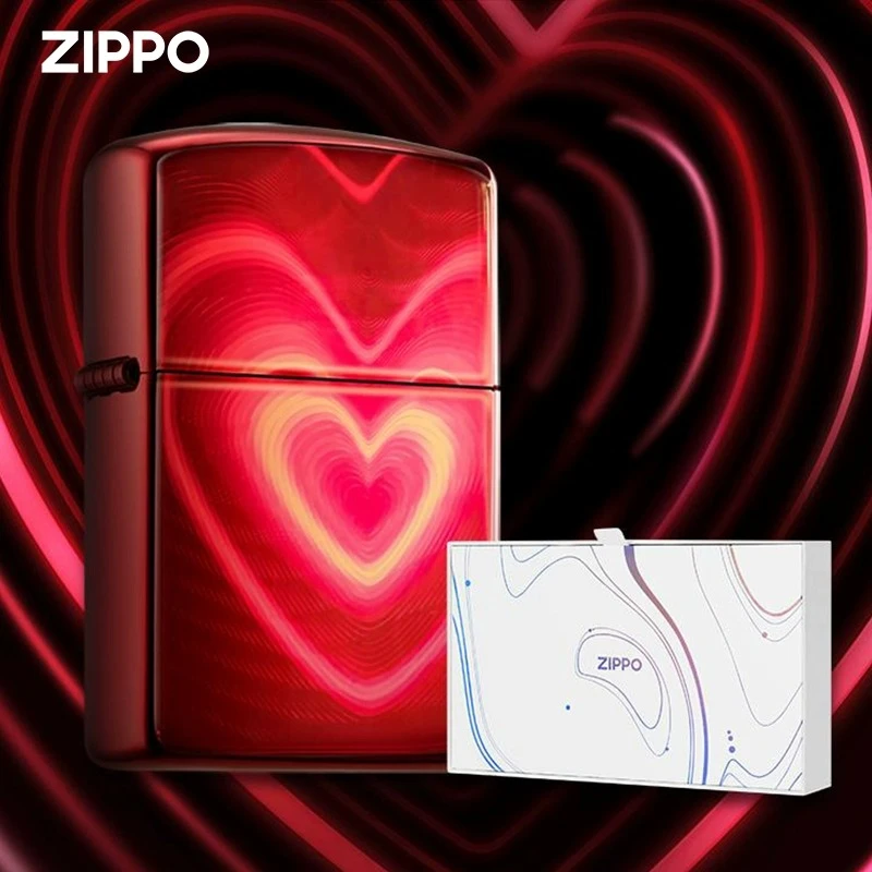 打火机zippo正品炫光渐变爱的光谱煤油防风男士情人节七夕礼物