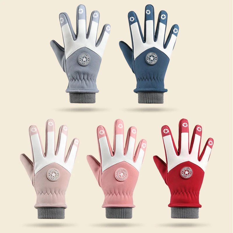 儿童手套冬季加绒加厚防风防寒防滑玩雪防水男女户外骑行手套保暖