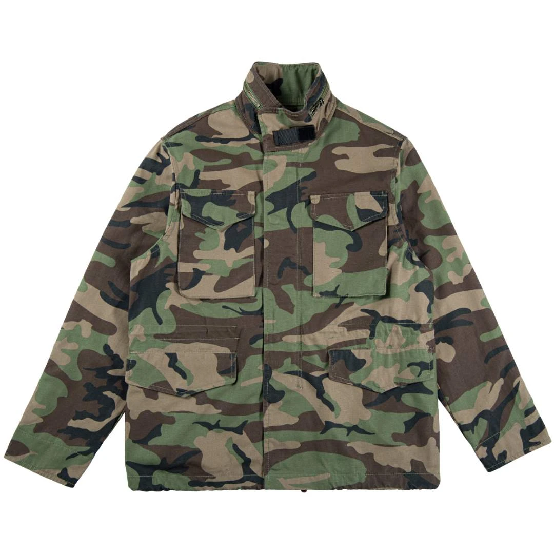 男厚款夹克M65美式复古重磅迷彩工装外套多袋战术服户外防风外套