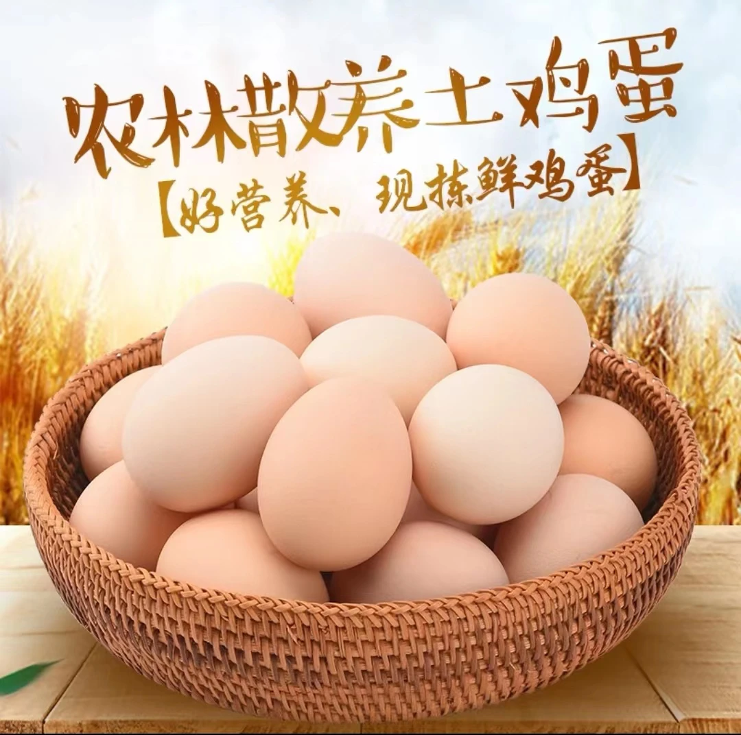 30枚送10枚 新鲜土鸡蛋50-55g/枚 秦巴山脉散养富硒营养手工挑选