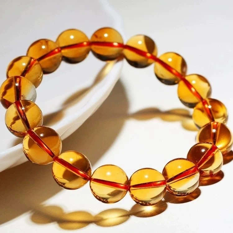 [九黎】纯天然黄塔晶单圈手链