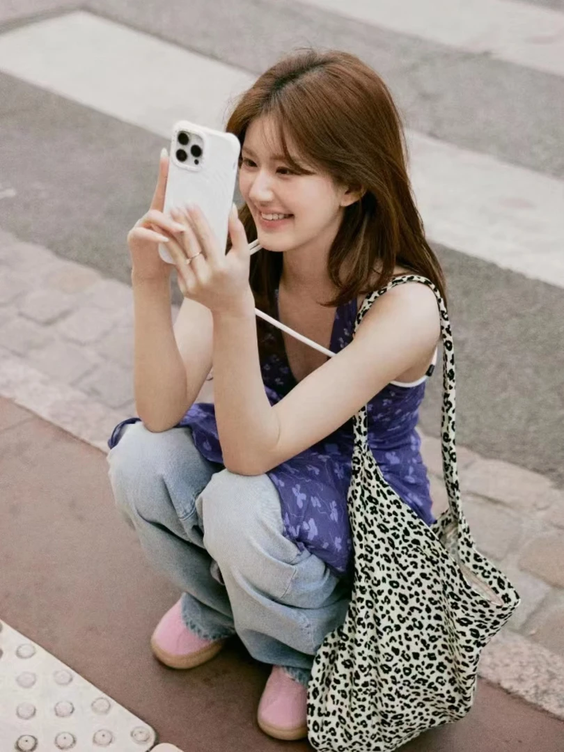 【单肩单层】ins帆布包东大门赵露思同款豹纹灯芯绒单肩包