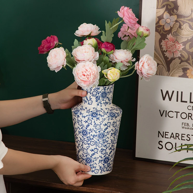 【直播间专属】青花陶瓷花瓶可水培青花瓷花瓶