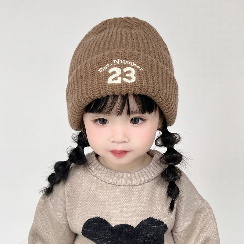 韩国儿童毛线帽纯色23百搭针织瓜皮帽秋冬男女童休闲洋派套头帽子
