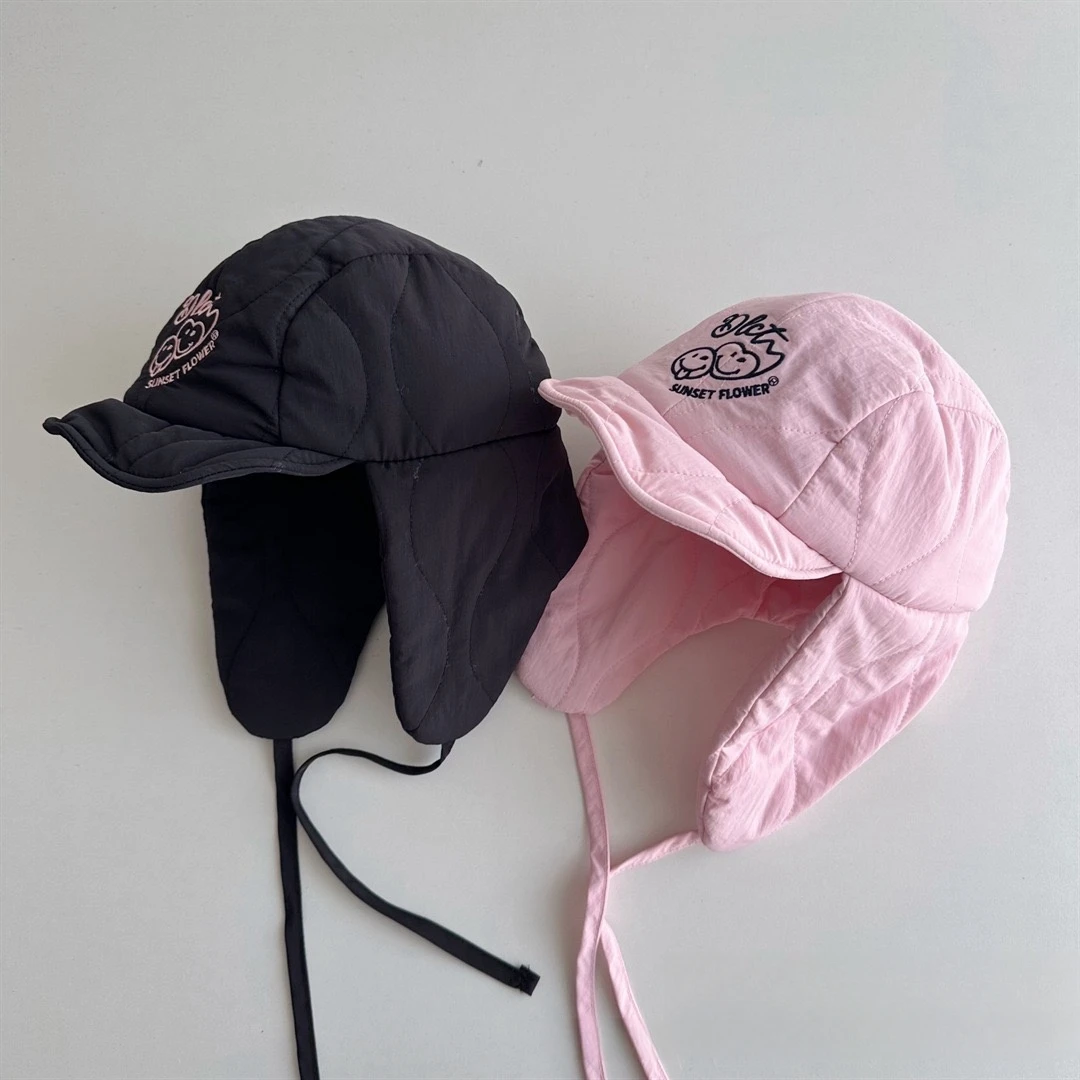 韩系秋冬亲子雷锋帽中大童保暖夹棉护耳帽洋气百搭成人雷锋帽子女