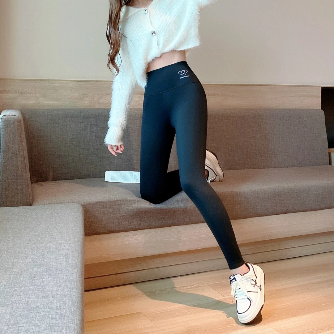 冬季开心裤中厚款高腰收腹外穿显瘦保暖裤芭比裤A