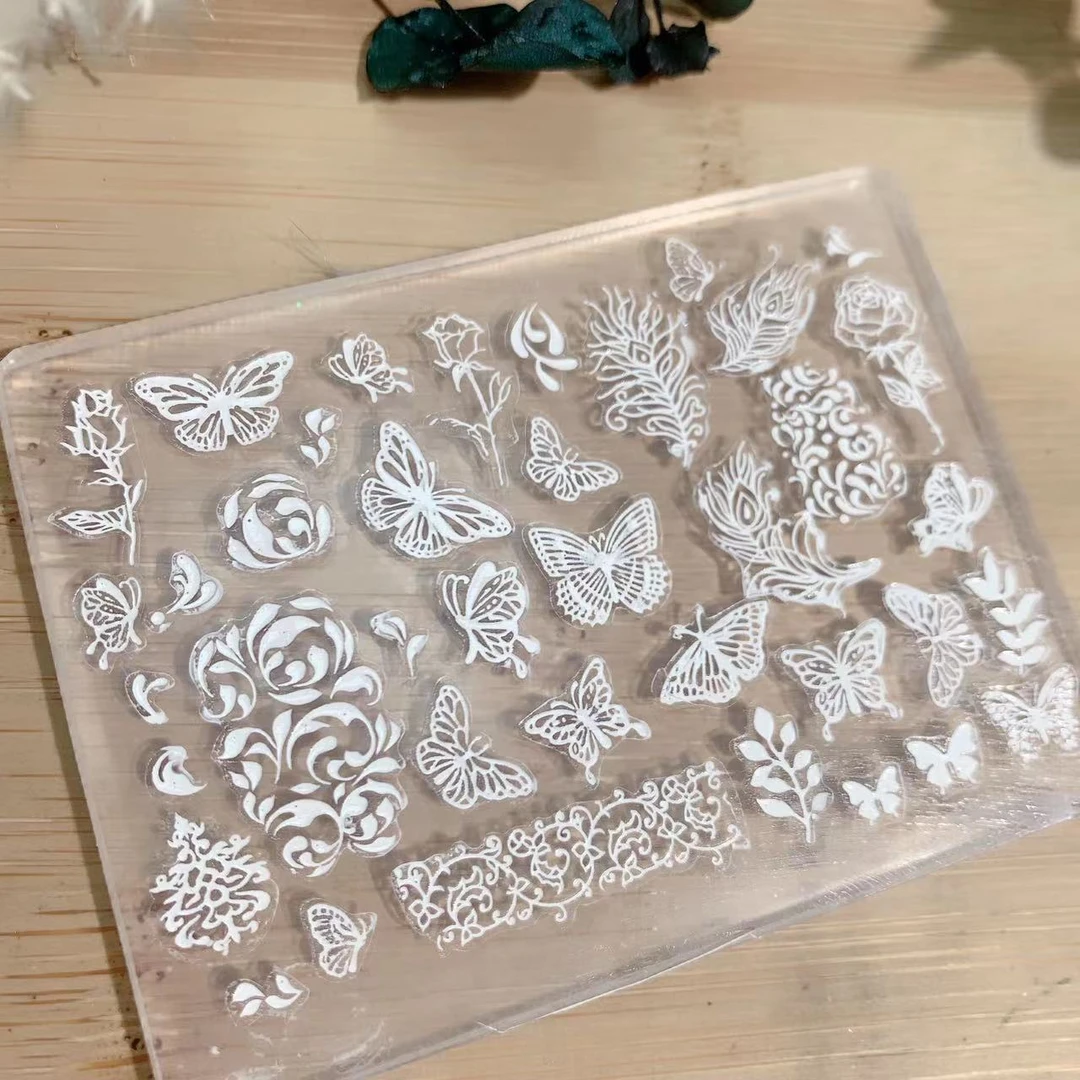 二姐美甲浮雕模具(蝴蝶,花花款)