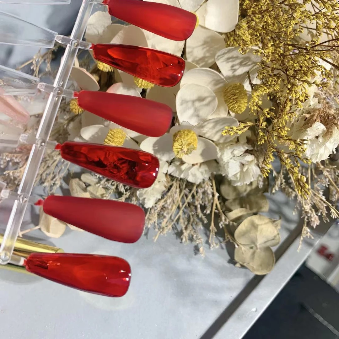 XM圆美甲单瓶宝石透酒红色甲油胶