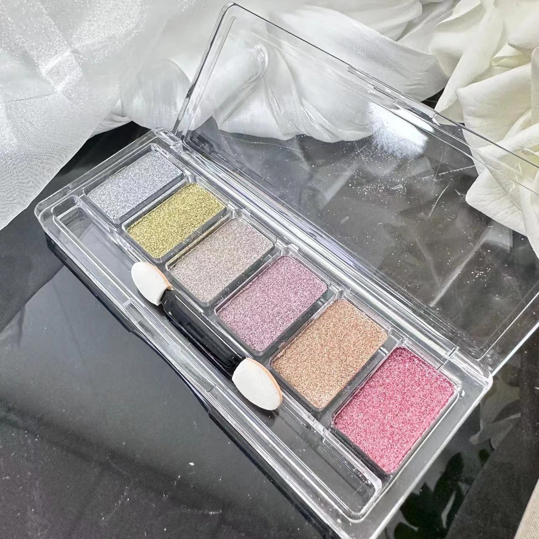 美甲新款6色固态眼影盘魔镜粉