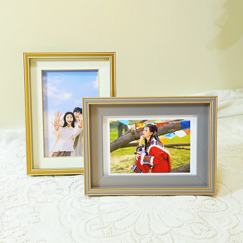 创意相框摆台高级感6寸7寸8轻奢桌面摆件洗照片做成画框挂墙