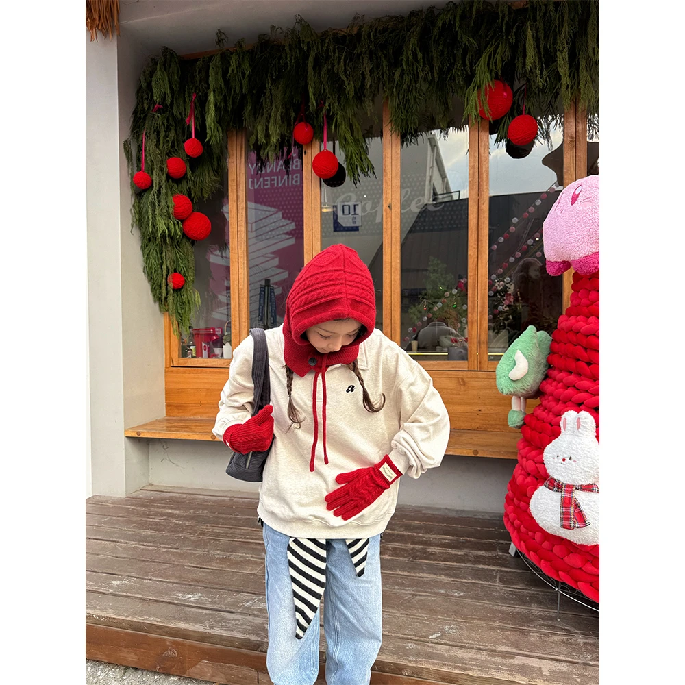 ANA【Polo学院】400g重磅纽扣立领休闲运动风宽松长袖毛圈卫衣