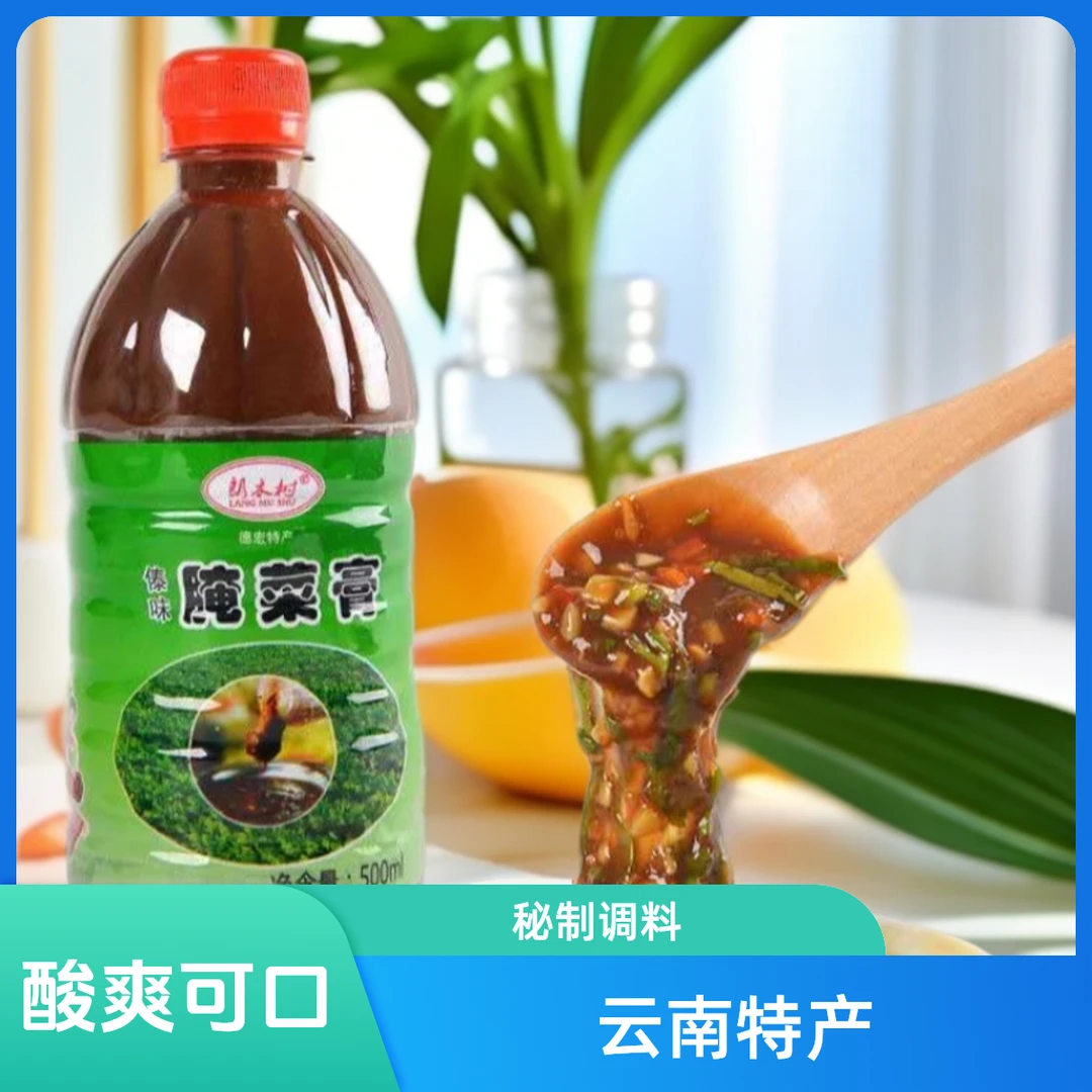 腌菜膏傣味德宏500ML1瓶(送单山蘸水)云南特产秘制调料烧烤佐料