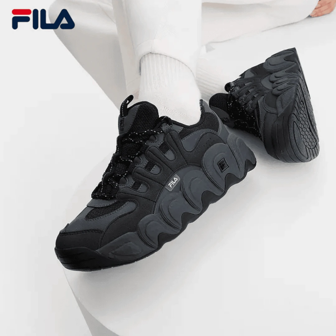 Fila/斐乐情侣款可颂面包鞋老爹鞋24秋冬季新款百搭厚底运动鞋RH