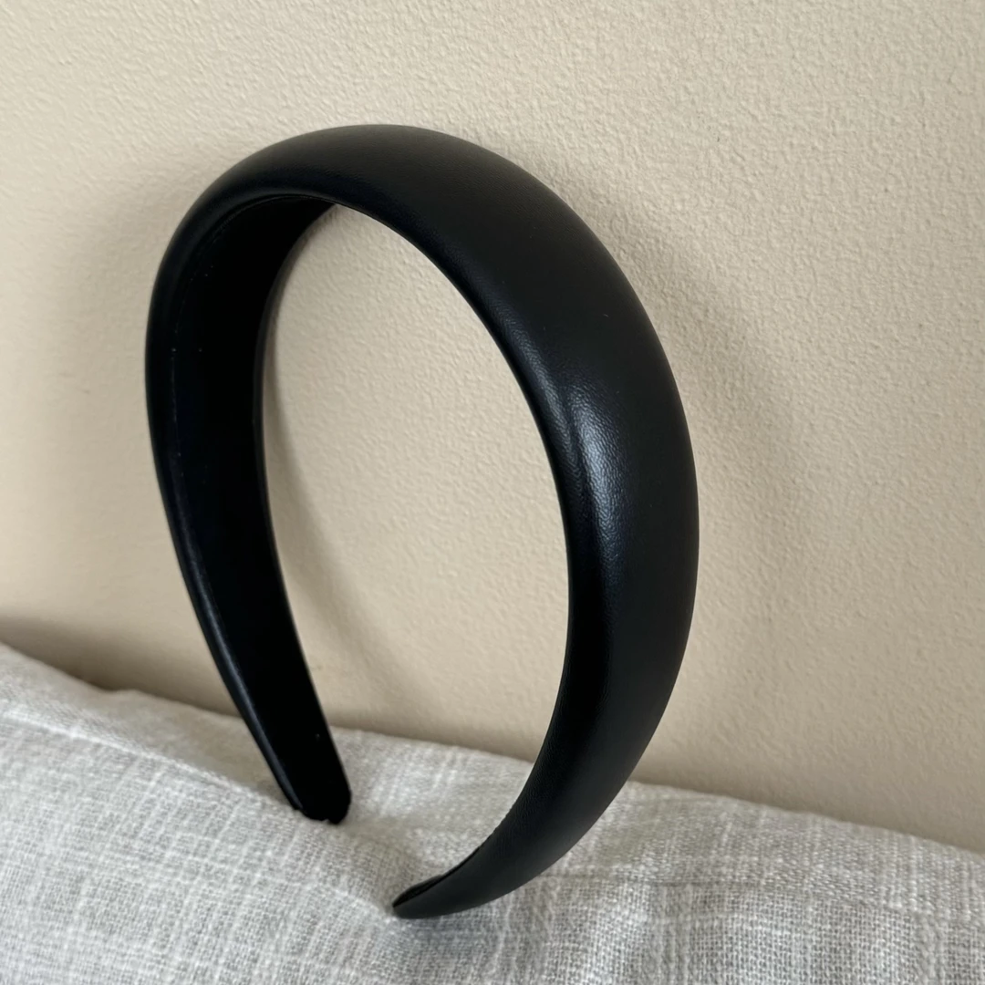 杨杨babytime江shu影同款港风复古高级感海绵皮质发箍高颅顶发卡