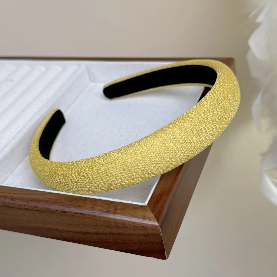 杨杨babytime玫瑰的故事天仙玫瑰同款黄色格纹发箍外出高颅顶头饰