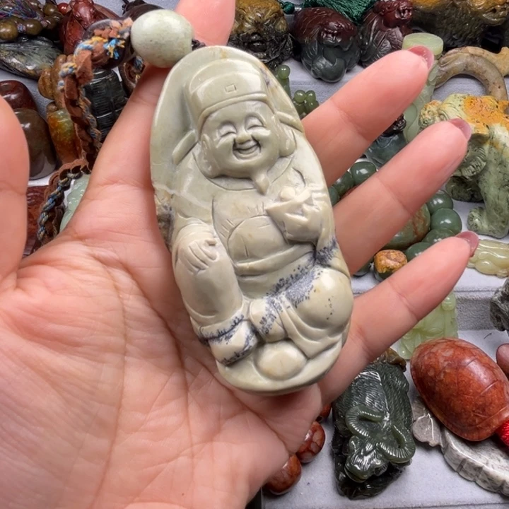 岫岩河磨玉（透闪石质玉）把件未镶嵌明****租