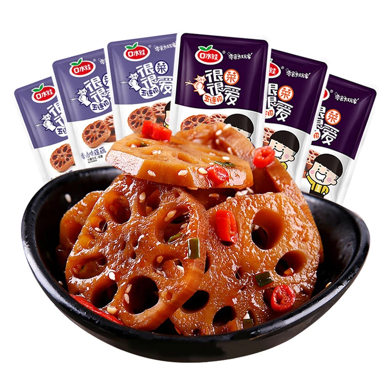 黑鸭莲藕片60包香卤素食即食辣味休闲零食