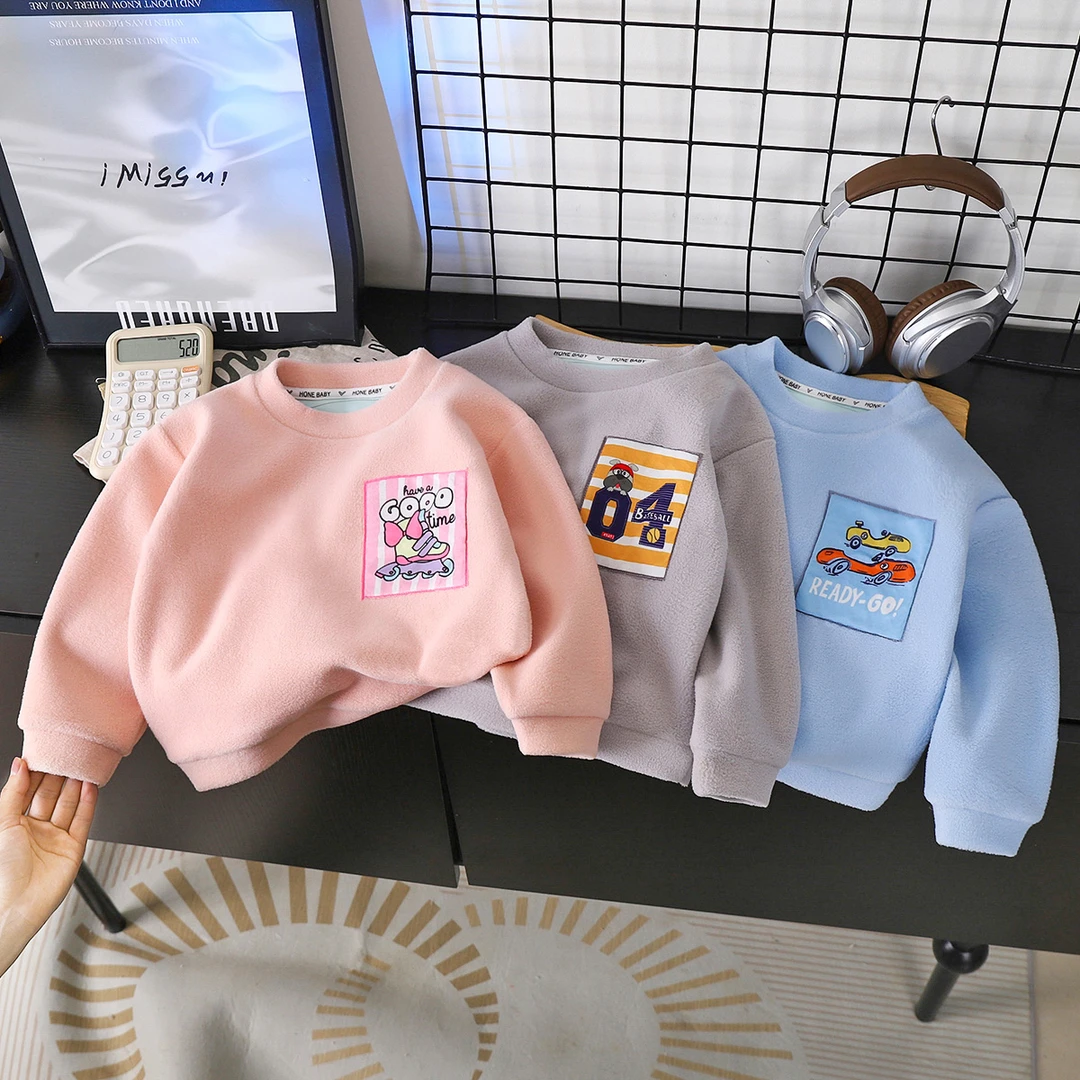 儿童春秋长袖卫衣圆领套头2025新款洋气上衣