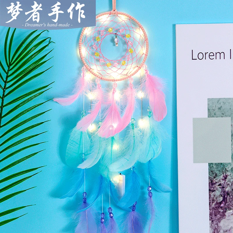 北欧风ins捕梦网森系挂件吊饰 幼儿园教室创意编织墙面装饰品礼物