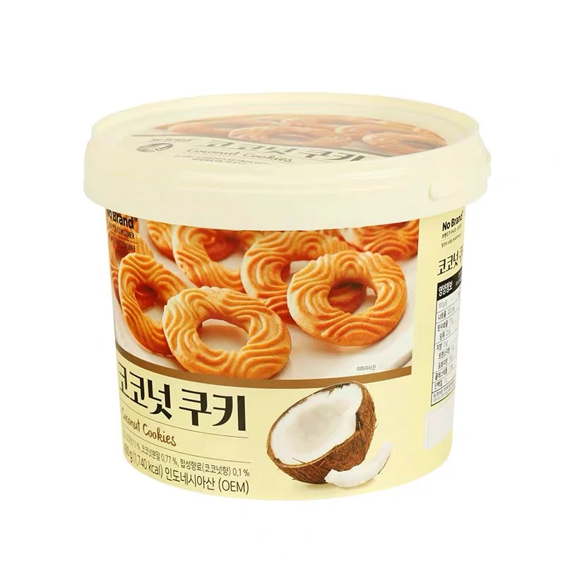 韩国进口NoBrand易买得黄油曲奇饼干400g桶装
