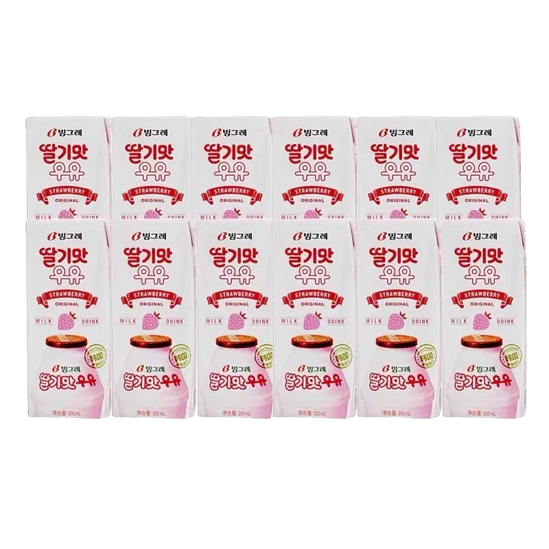 一箱12盒装宾格瑞牛奶200ml*12