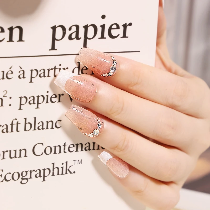 花悠娜纯手工穿戴甲 桃栀夭夭