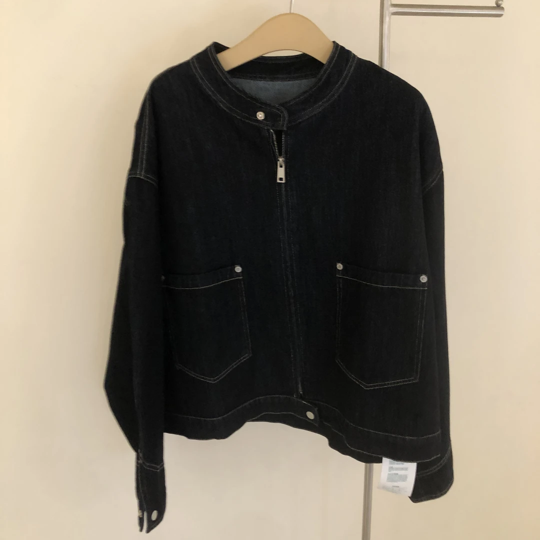 07498卷耳24AW86539马蹄袖牛仔外套