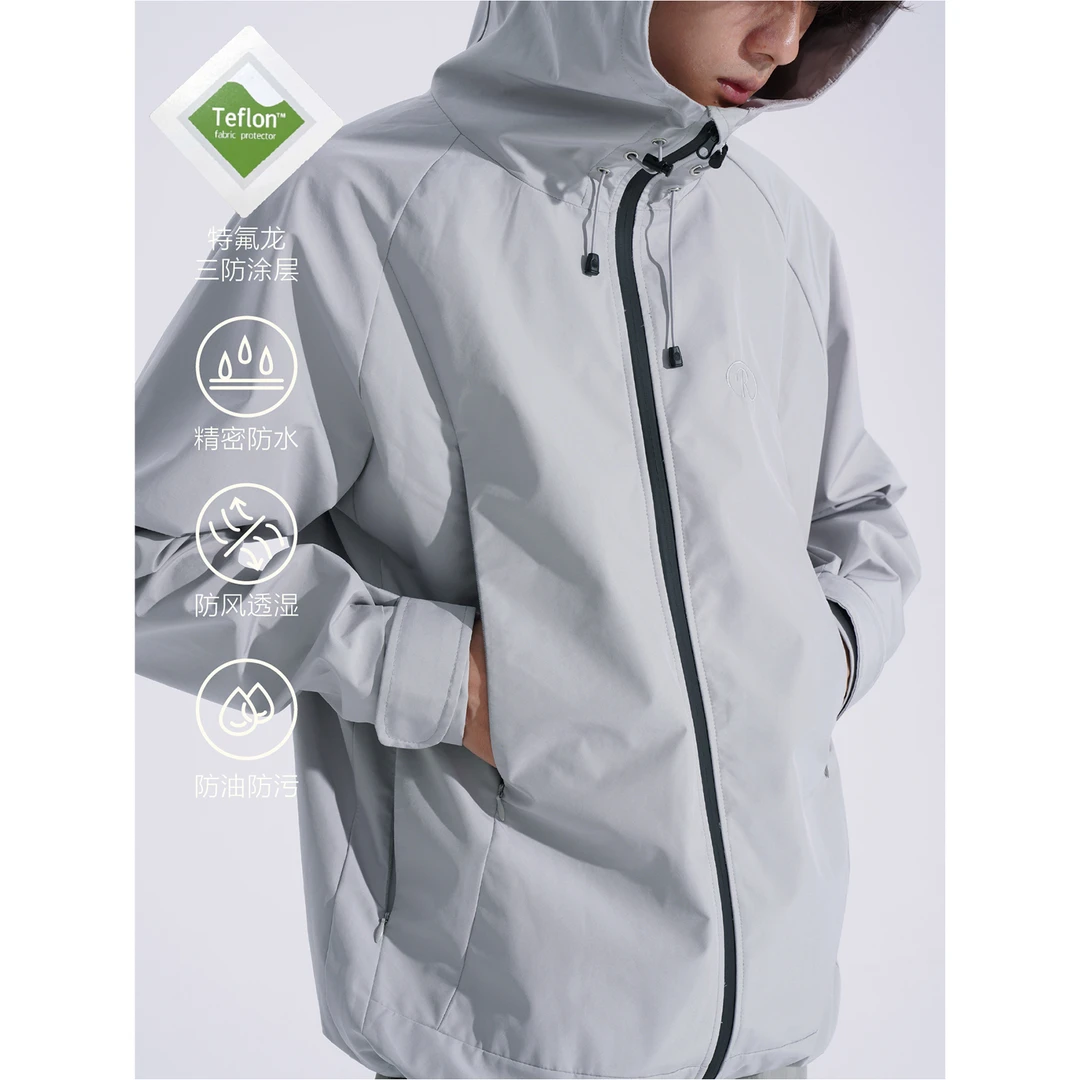 LR MADE 23AW Teflon三防 户外运动防风连帽冲锋衣夹克外套男女