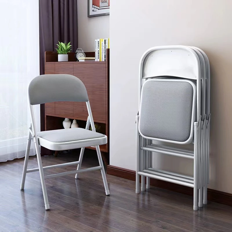 办公会议椅宿舍椅培训椅电脑椅免安装靠背凳子便携餐椅折叠椅子
