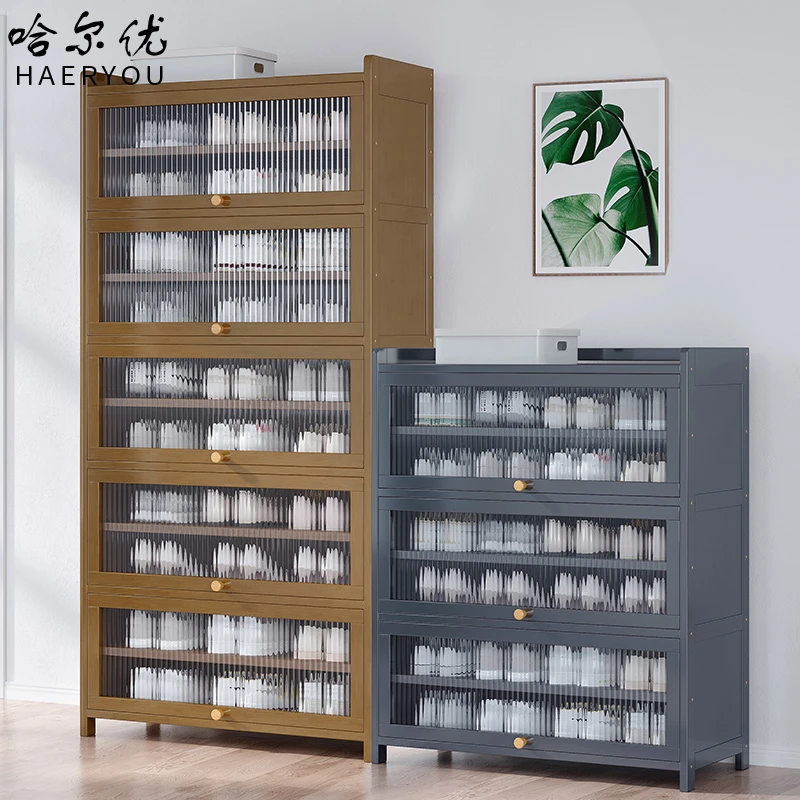 鞋架子多层家用入户口置物简易防尘翻门口收纳柜出租房结实鞋柜