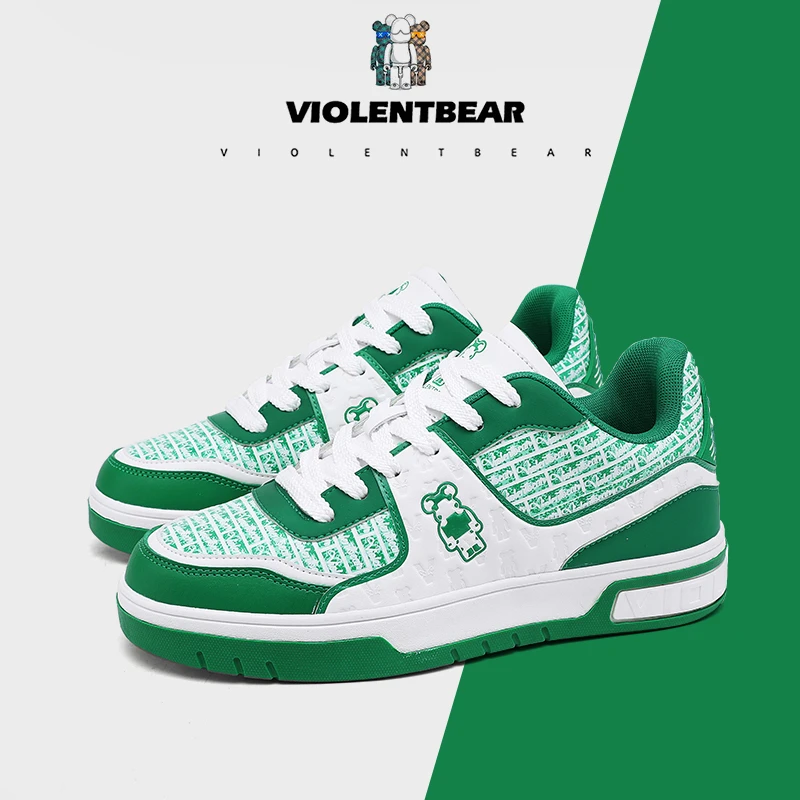 暴力熊鞋子男女潮鞋秋季新款潮牌厚底板鞋男士女士时尚休闲鞋百搭