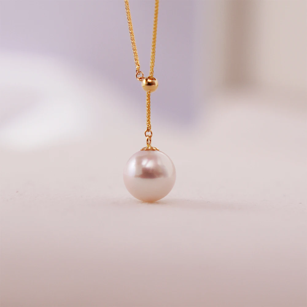 18K黄Y肖邦淡水珍珠项链耐看强光轻奢时尚经典百搭高人气可爱女生