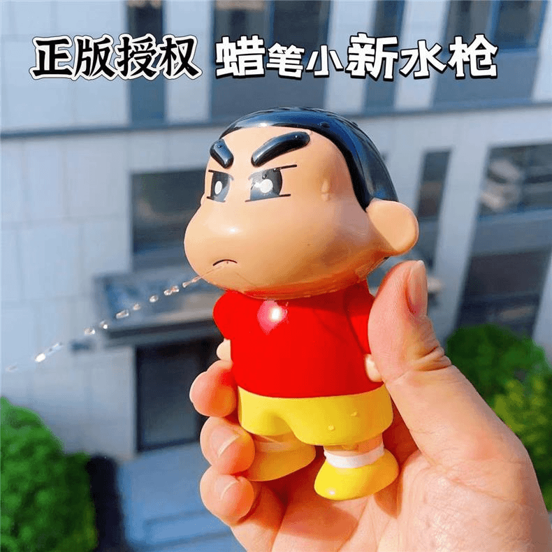 正版蜡笔小新喷水儿童玩具男女孩呲滋打水仗神器宝宝洗澡戏水玩