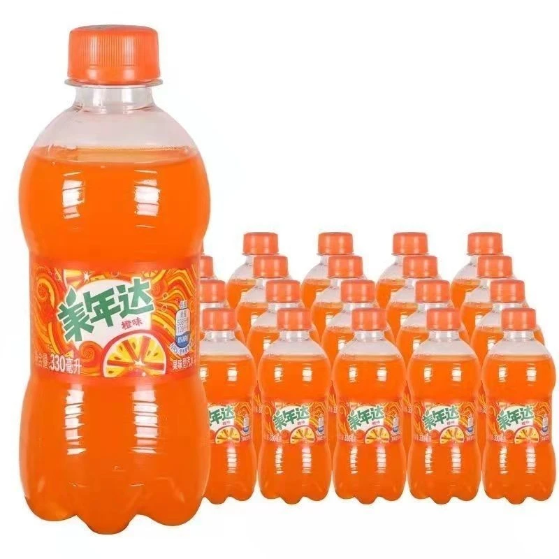 百事可乐美年达300ml*12瓶/6瓶 橙味汽水 碳酸饮料汽水整箱批发