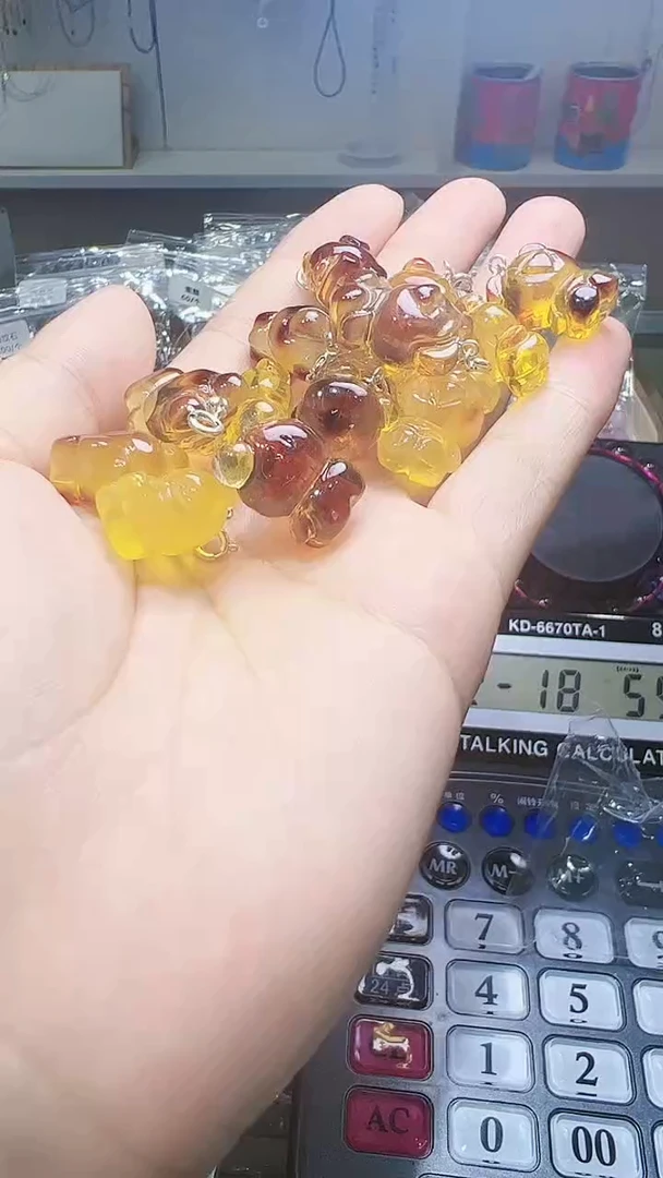 【闪购商品】琥珀吊坠(不含链)银S925镶嵌X0004  多样性发一件