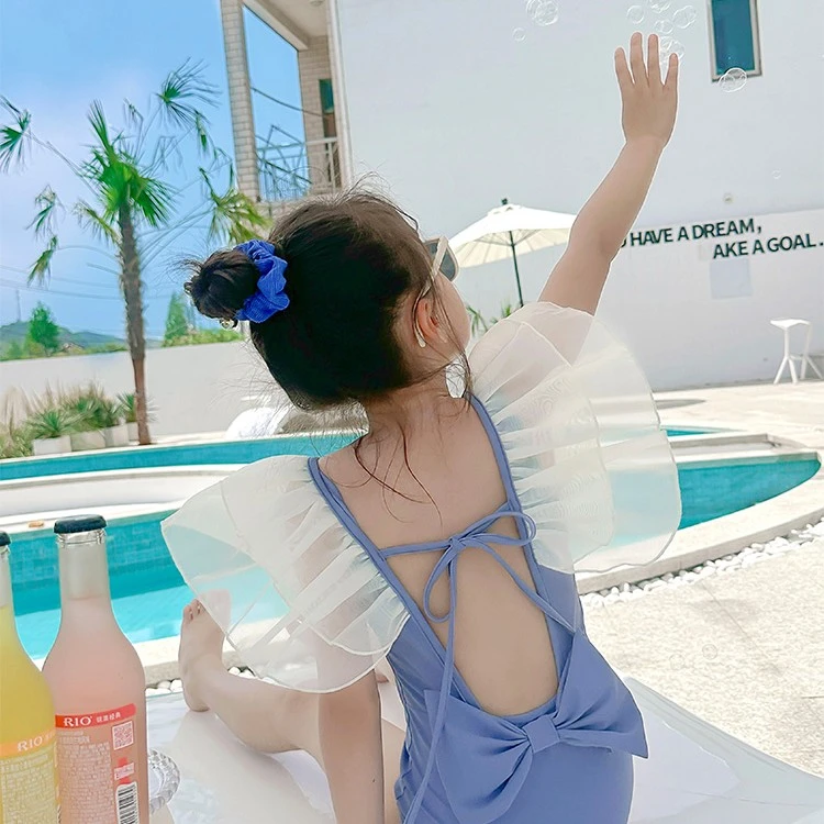 女童速干泳衣超仙夏季儿童连体游泳衣服2025新款女孩比基尼洋气潮