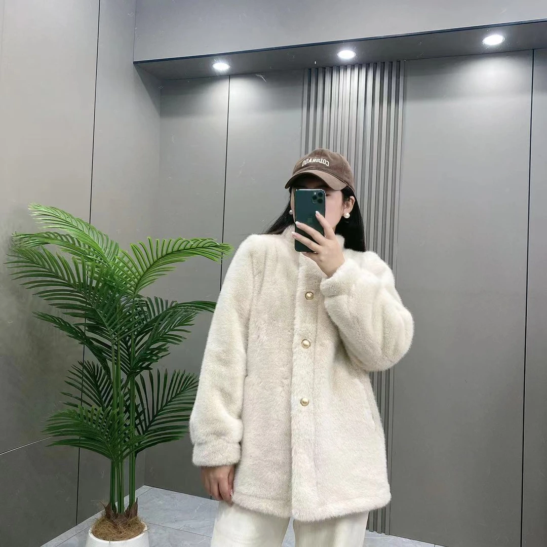 「LILI」2024『MINK』秋冬气质时尚百搭设计师网红潮流女装外套-23010