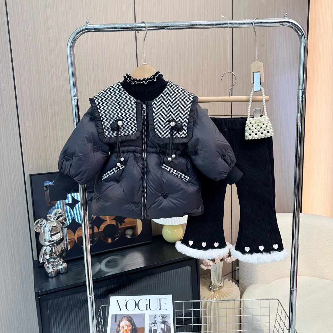 女童新款棉服外套秋冬儿童2023洋气小香风冬季百搭时尚炸街棉服