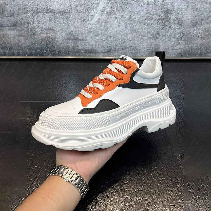 NY潮牌男鞋冬季厚底运动休闲老爹鞋男潮流百搭增高小白鞋时尚潮鞋